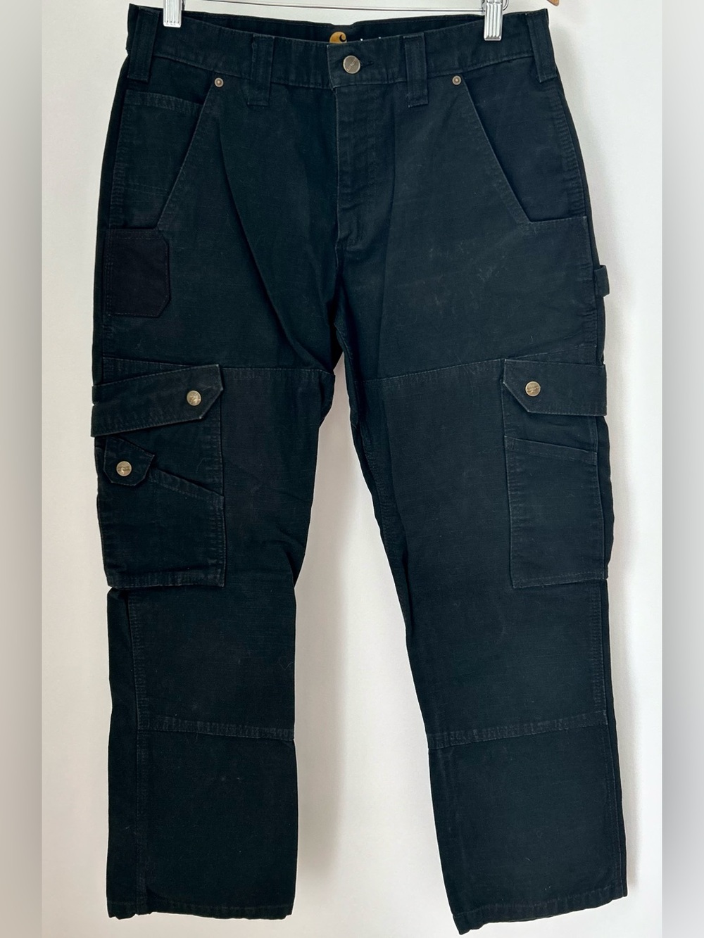 Carhartt B342 Black Relaxed Fit Ripstop Cargo Work Pants 32x30 Utility